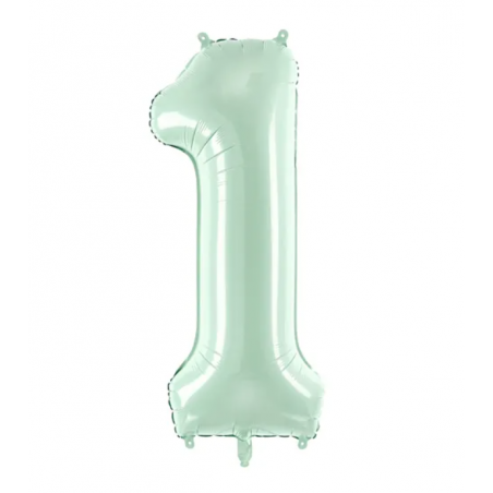 Balon foliowy Cyfra 1 - 72 cm - Zielony