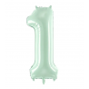 Balon foliowy Cyfra 1 - 72 cm - Zielony