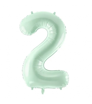 Balon foliowy Cyfra 2 - 72 cm - Zielony