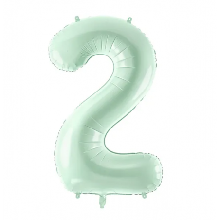 Balon foliowy Cyfra 2 - 72 cm - Zielony