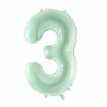 Balon foliowy Cyfra 3 - 72 cm - Zielony