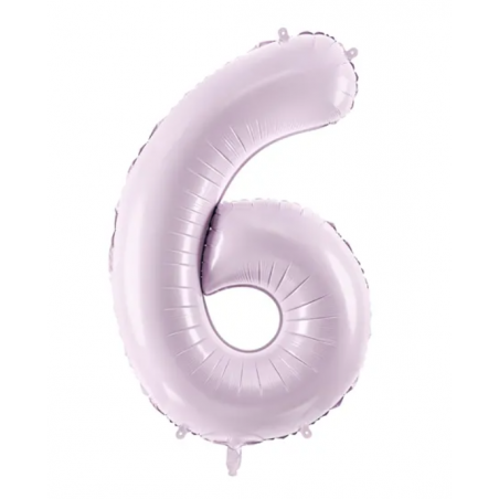 Balon foliowy Cyfra 6 - 72 cm - Fioletowy