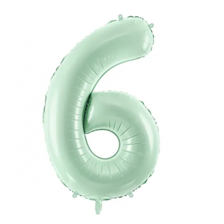 Balon foliowy Cyfra 6 - 72 cm - Zielony