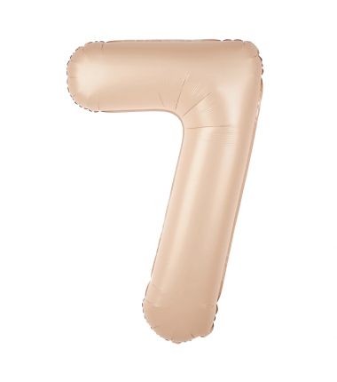 Balon foliowy Cyfra 7 - 100 cm - Karmelowy