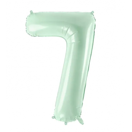 Balon foliowy Cyfra 7 - 72 cm - Zielony