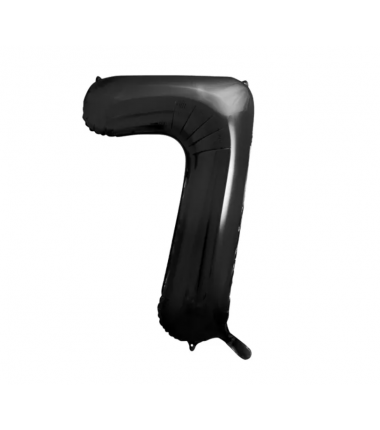 Balon foliowy Cyfra 7 - 86 cm - Czarny