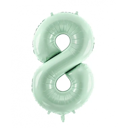 Balon foliowy Cyfra 8 - 72 cm - Zielony