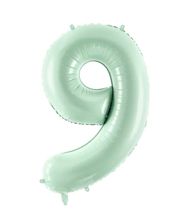 Balon foliowy Cyfra 9 - 72 cm - Zielony