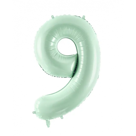Balon foliowy Cyfra 9 - 72 cm - Zielony
