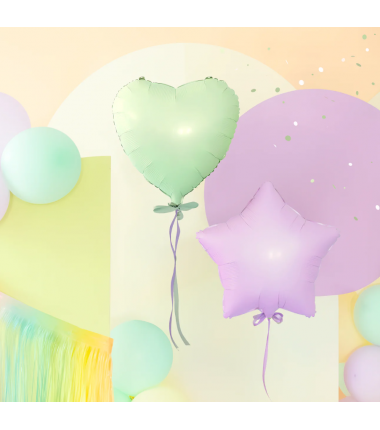 Balon foliowy Gwiazda 45 cm - liliowy matowy