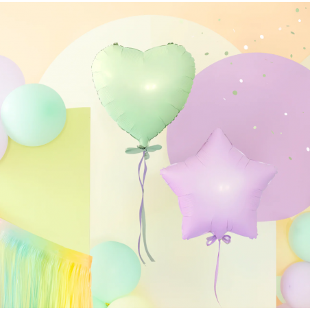 Balon foliowy Gwiazda 45 cm - liliowy matowy