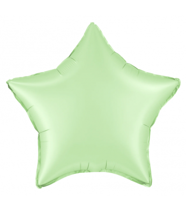 Balon foliowy Gwiazda 45 cm - pistacjowy matowy