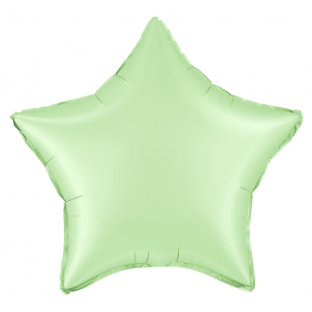 Balon foliowy Gwiazda 45 cm - pistacjowy matowy