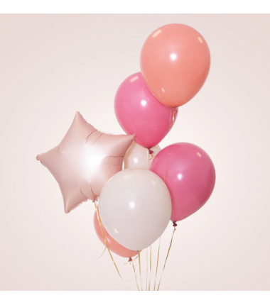 Balon foliowy gwiazda Party Pal matowa - karmelowy