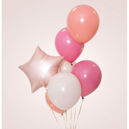Balon foliowy gwiazda Party Pal matowa - karmelowy
