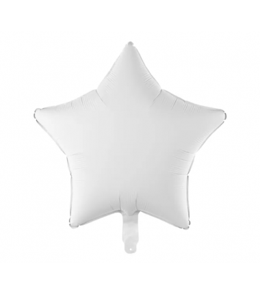 Balon foliowy Gwiazdka 48 cm - biały