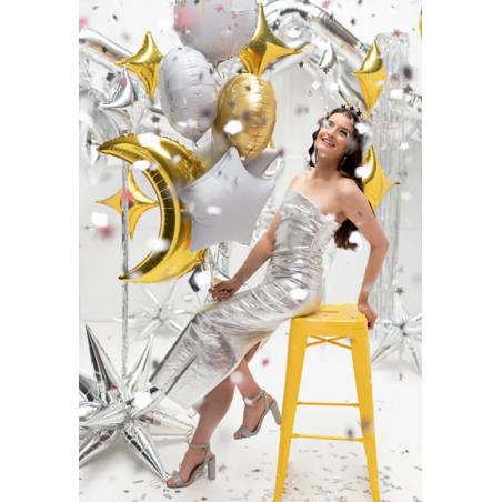 Balon foliowy Gwiazdka 48 cm - biały