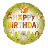 Balon foliowy Happy Birthday Leśni przyjaciele 45cm
