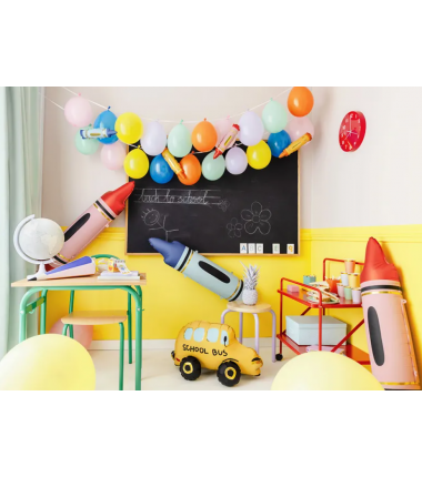 Balon foliowy Kredka 23x104 cm - czerwona