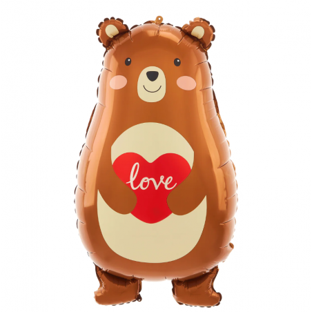 Balon foliowy Miś z sercem Love 48x79cm