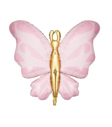 Balon foliowy Motyl 69x69 cm - różowy