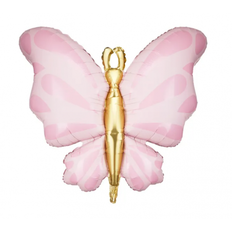 Balon foliowy Motyl 69x69 cm - różowy