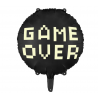 Balon foliowy okrągły Game over 45 cm czarny