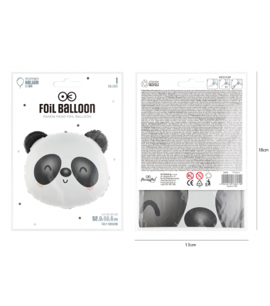 Balon foliowy Panda 52x56cm (głowa)