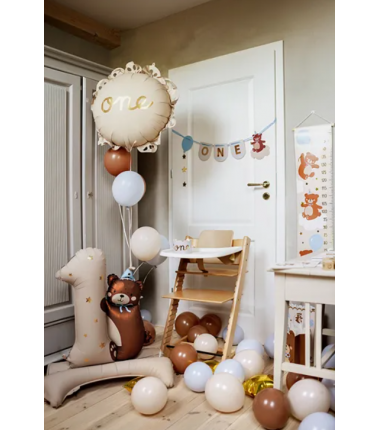 Balon foliowy pastylka z falbanką One 51,5x51,5 cm