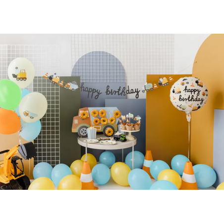Balon foliowy Pojazdy budowlane 45 cm