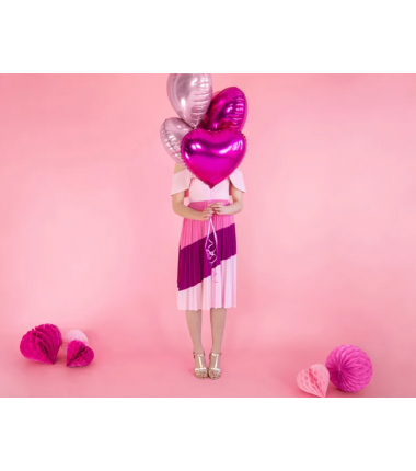 Balon foliowy Serce 45 cm - Ciemny róż