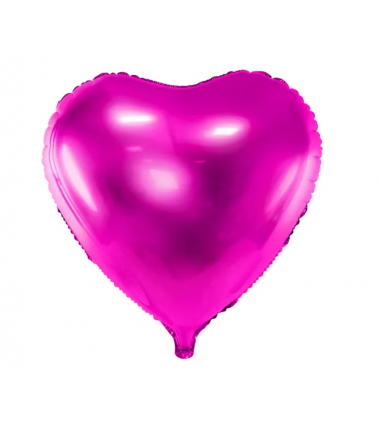 Balon foliowy Serce 45 cm - Ciemny róż