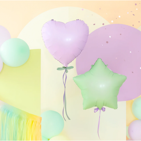 Balon foliowy Serce 45 cm - liliowy matowy