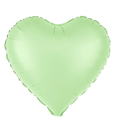 Balon foliowy Serce 45 cm - pistacjowy matowy