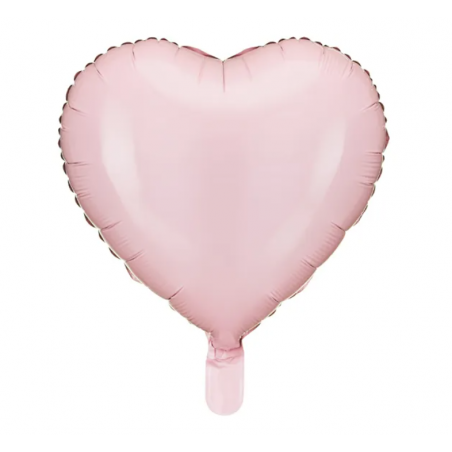Balon foliowy Serce 45 cm jasny różowy