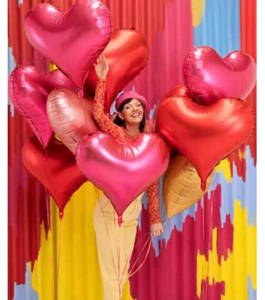 Balon foliowy Serce 75x64,5 cm - czerwony
