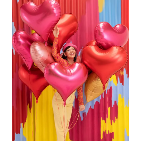 Balon foliowy Serce 75x64,5 cm - czerwony