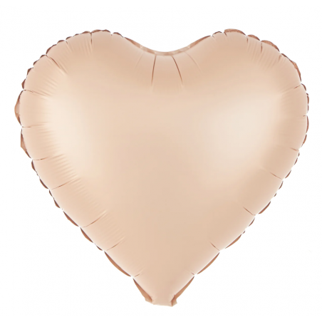 Balon foliowy Serce matowe - karmelowy