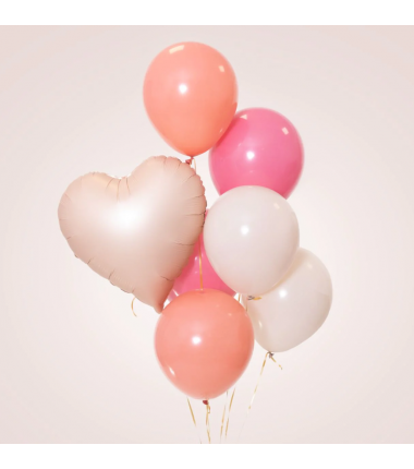 Balon foliowy Serce matowe - karmelowy