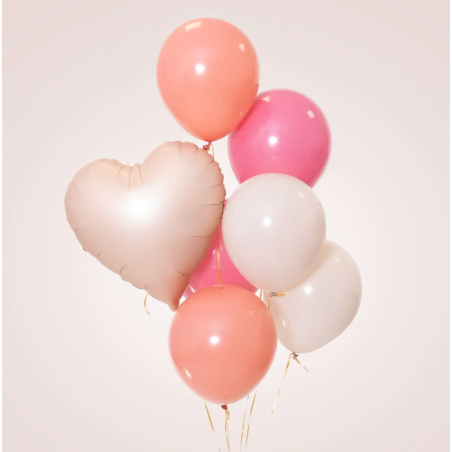 Balon foliowy Serce matowe - karmelowy