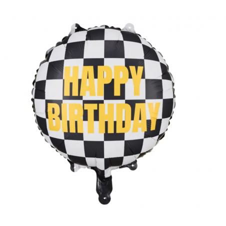 Balon foliowy Szachownica Happy Birthday 45 cm