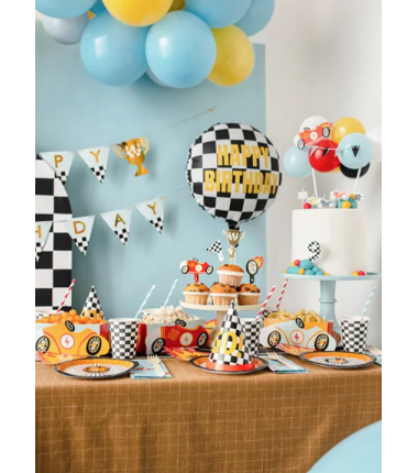 Balon foliowy Szachownica Happy Birthday 45 cm