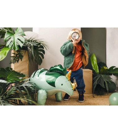Balon foliowy Triceratops zielony 101x60.5cm - dinozaur