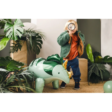 Balon foliowy Triceratops zielony 101x60.5cm - dinozaur