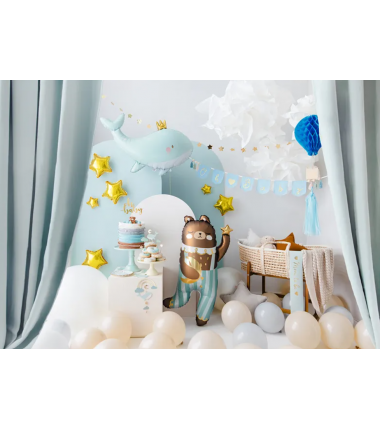 Balon foliowy Wieloryb błękitny 93x60 cm