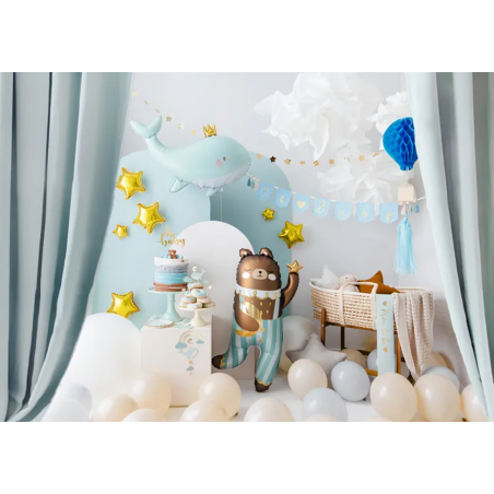 Balon foliowy Wieloryb błękitny 93x60 cm