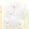 Balony Komunia Święta - IHS, gołąbek, kielich 30 cm -  6 sztuk