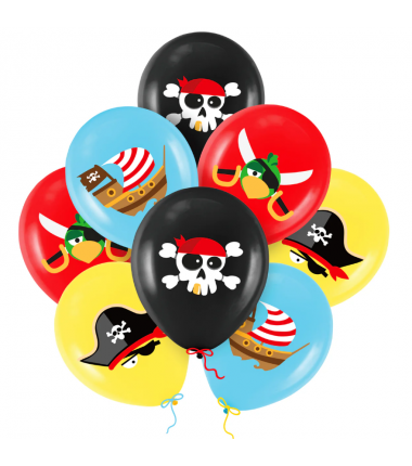 Balony Piraci 30 cm - 8 sztuk