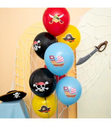 Balony Piraci 30 cm - 8 sztuk