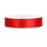 Wstążka satynowa - tasiemka satynowa czerwona 12 mm - Party Deco
